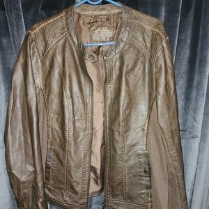 Sebby Women's Classic Brown Leather Jacket